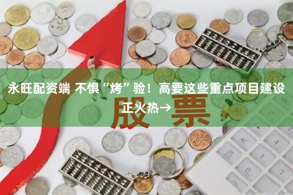 永旺配资端 不惧“烤”验！高要这些重点项目建设正火热→