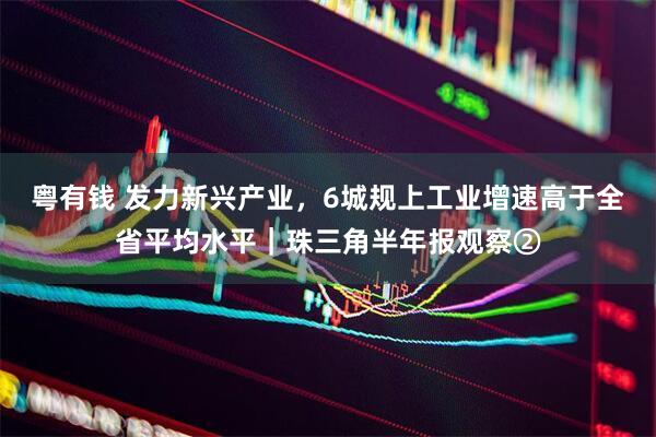 粤有钱 发力新兴产业，6城规上工业增速高于全省平均水平｜珠三角半年报观察②