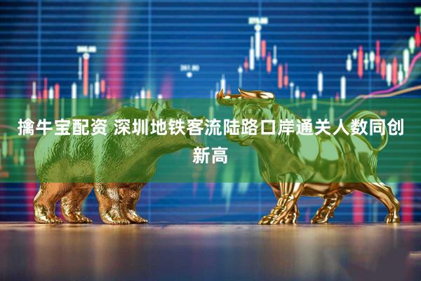 擒牛宝配资 深圳地铁客流陆路口岸通关人数同创新高