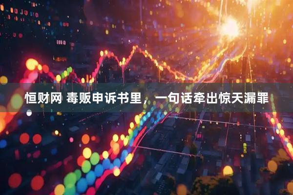 恒财网 毒贩申诉书里，一句话牵出惊天漏罪